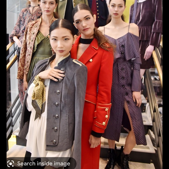 Olivia Palermo banana republic red coat - Picture 2 of 7